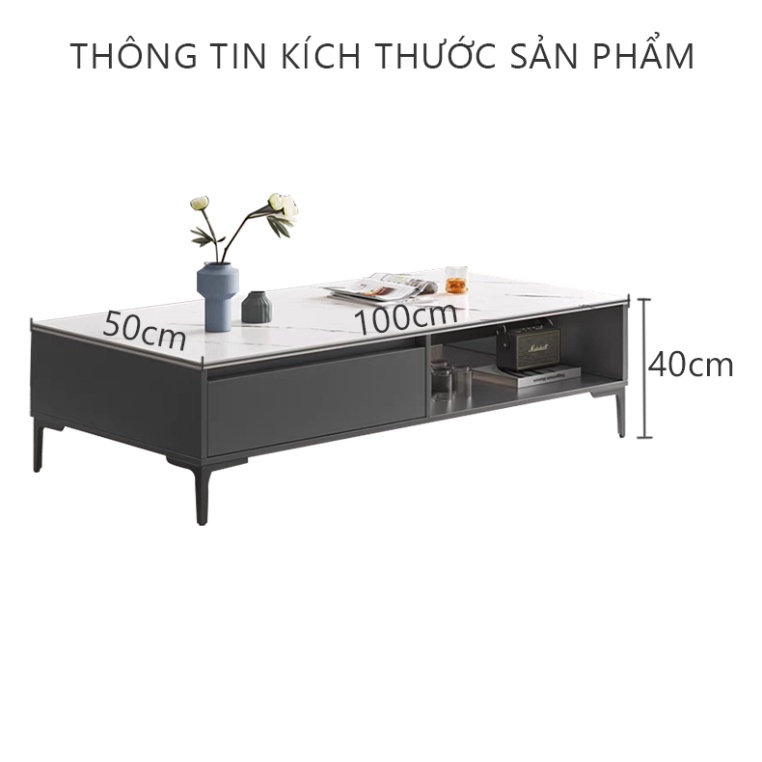 Bàn Trà Sofa Mặt Giả Vân Đá Kiểu Dáng Hiện Đại Sang Trọng AP296
