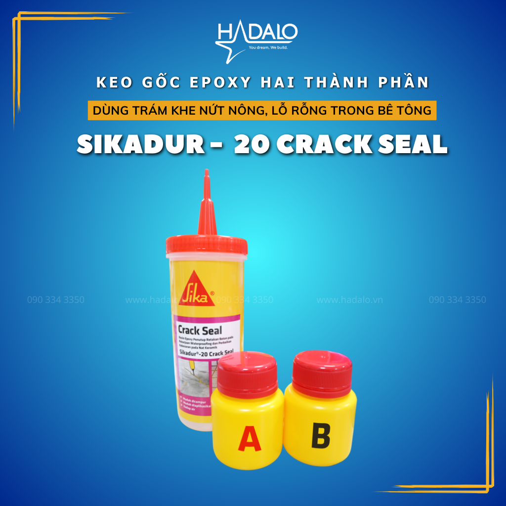 Keo Sikadur 20 Crack Seal trám khe nứt, xử lý vết nứt chân chim, dùng được cho khu vực khô/ẩm ướt