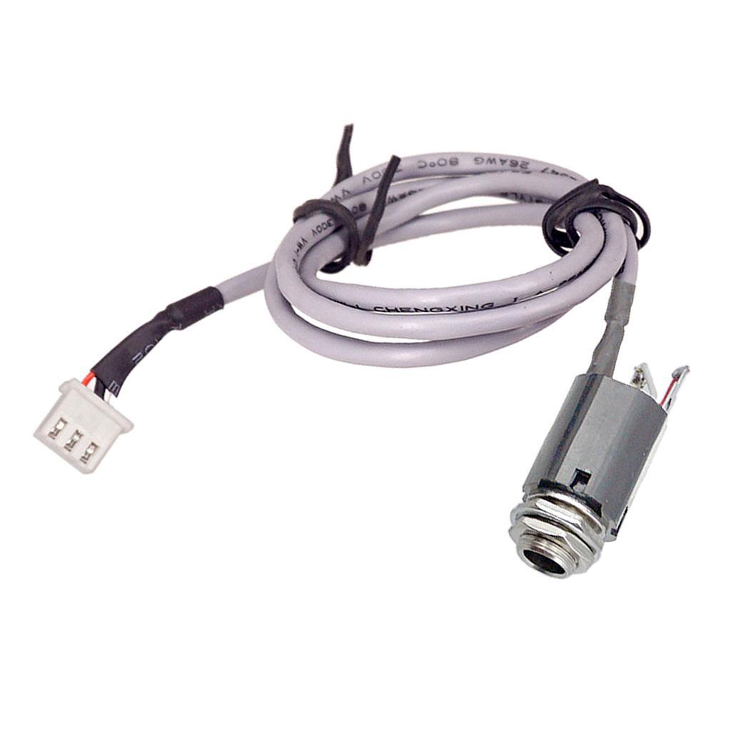 2-4pack Acoustic Guitar Pickup EQ Cable with 6.35mm Endpin Output Jack 3 Pin