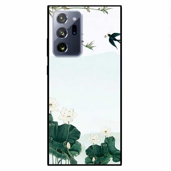 Ốp lưng dành cho Samsung Galaxy Note 20 - Note 20 Ultra - mẫu Sen Trắng Chim Én