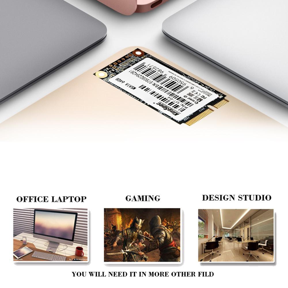 Thiết bị lưu trữ ổ cứng thể rắn KingSpec MSATA MINI PCI-E 64G MLC Digital Flash SSD cho máy tính PC/Máy tính để bàn/ Máy tính xách tay