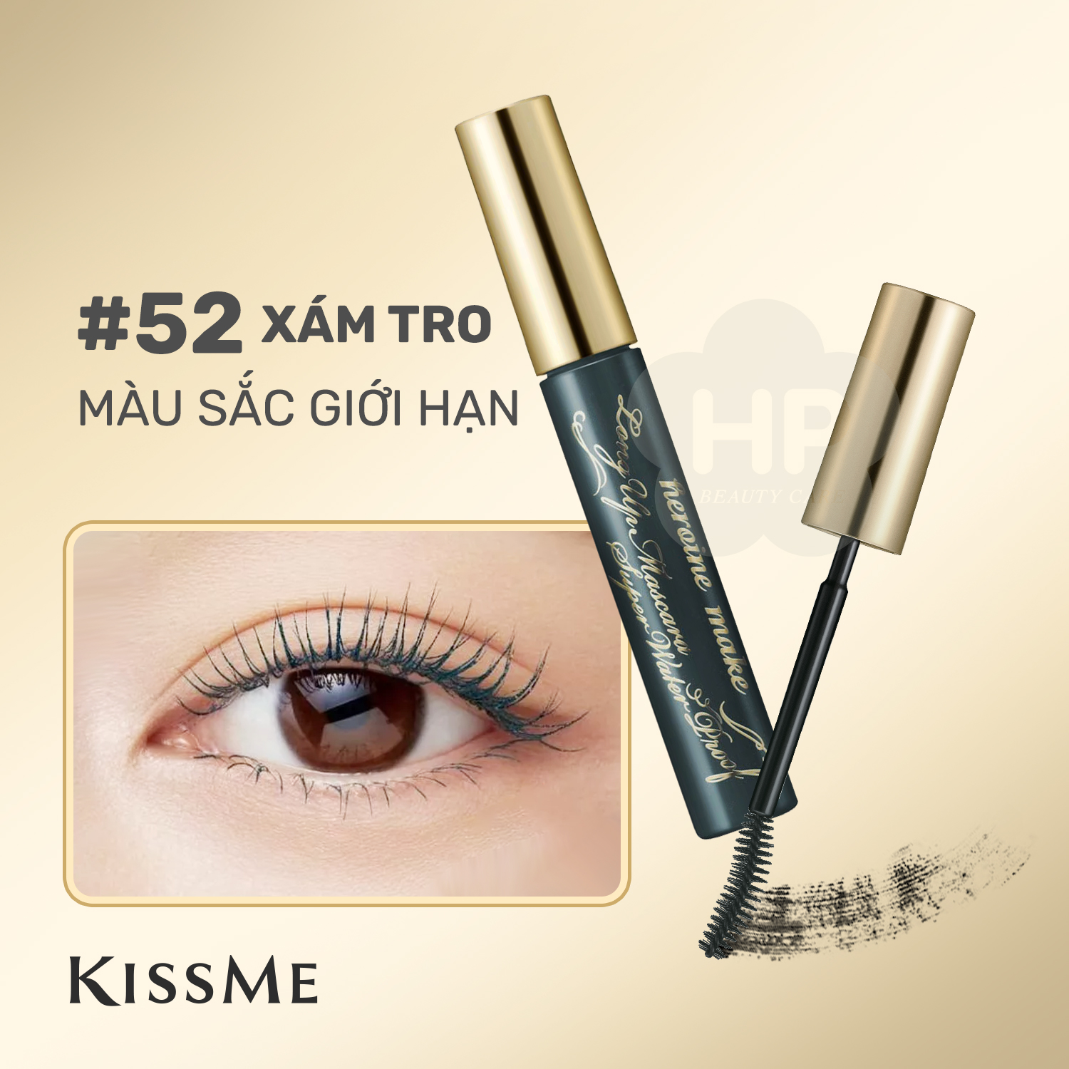 Mascara Nâng Cao Kissme Heroine Make Nâng Cong Và Dài Mi Tối Đa - Bền Màu (Màu Xám Tro)