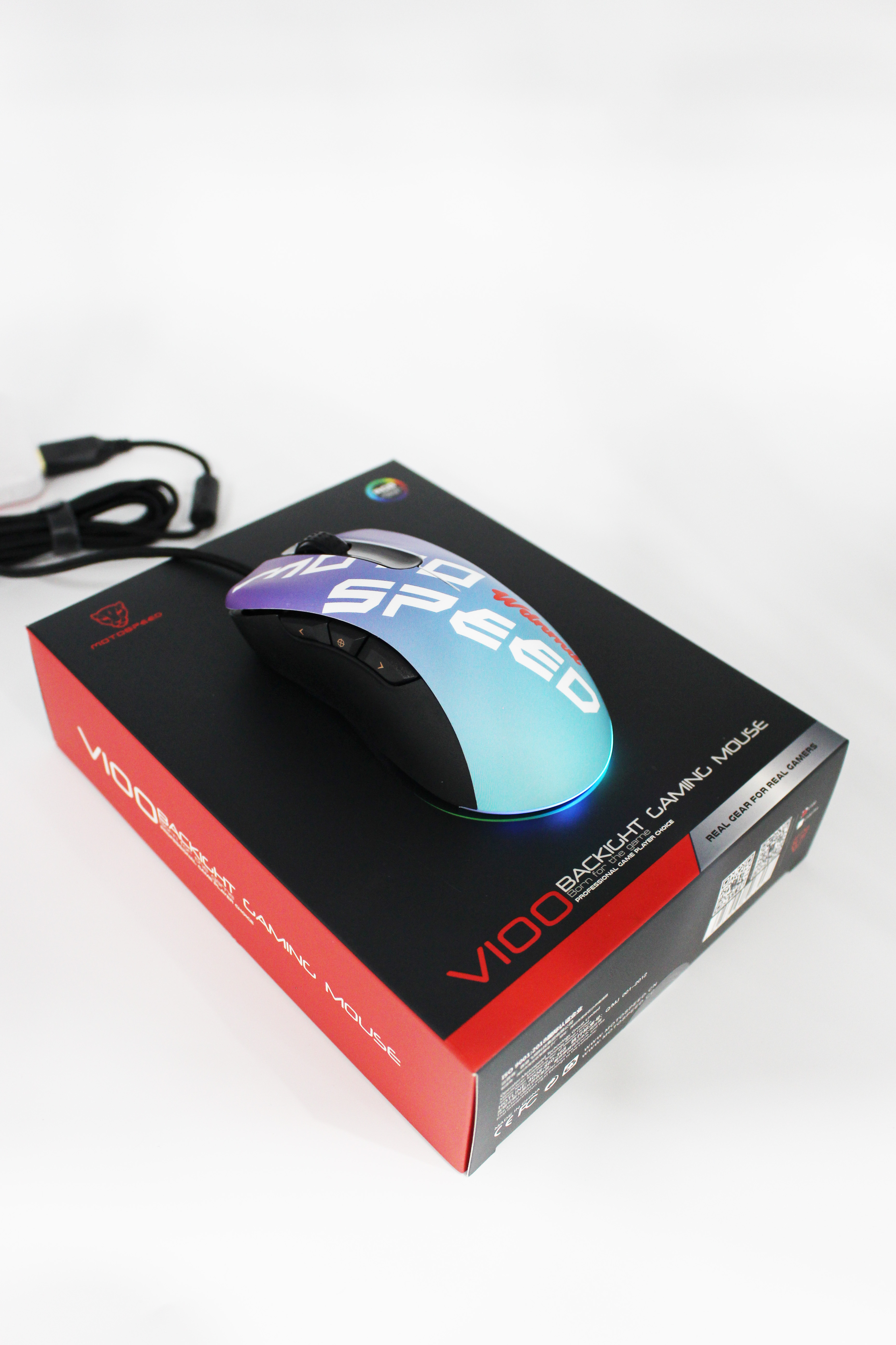 Chuột chơi game Motospeed V100 Pro RGB - Hàng Chính Hãng