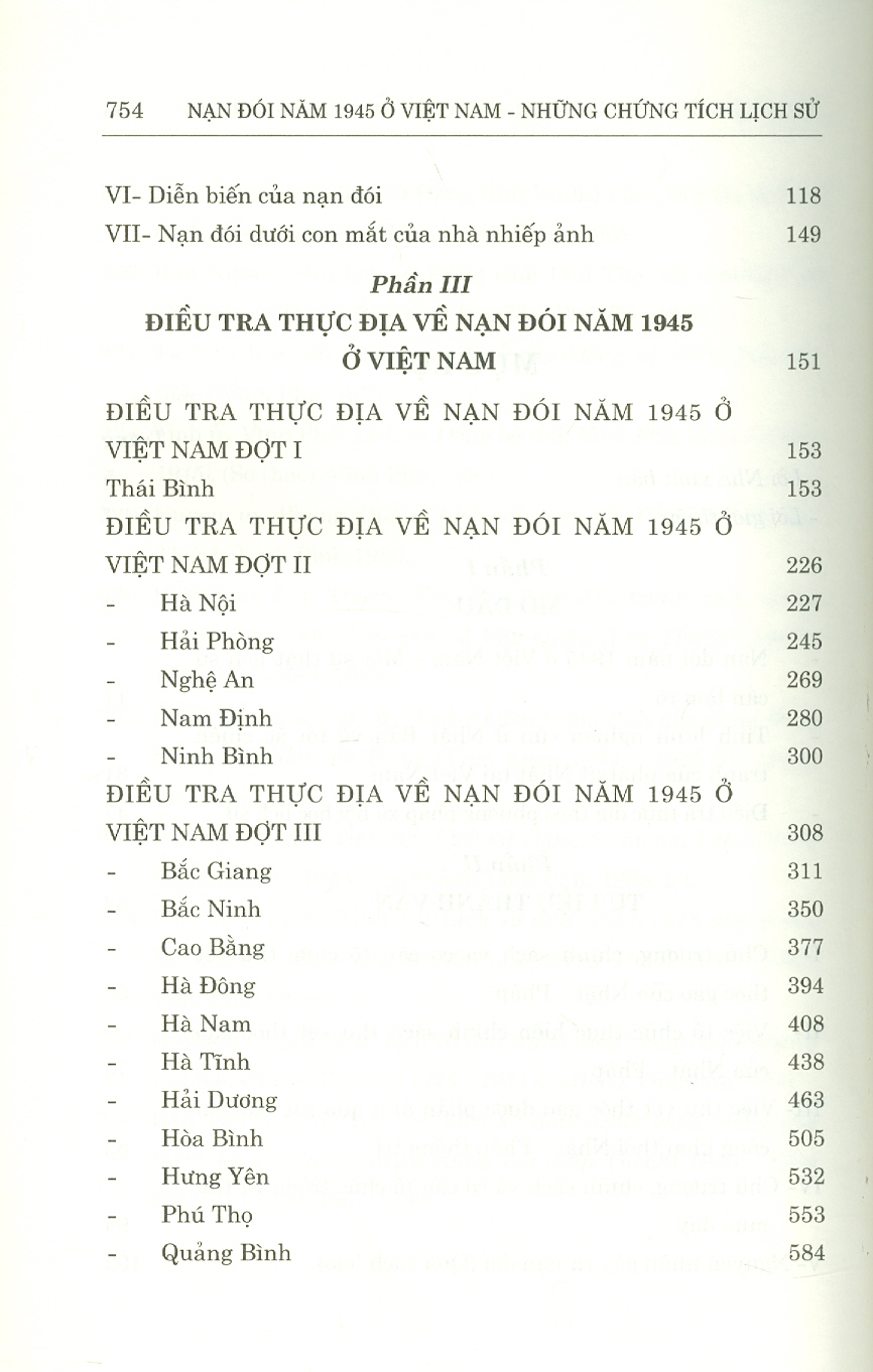 NẠN ĐÓI NĂM 1945 Ở VIỆT NAM - Những Chứng Tích Lịch Sử (Bản in năm 2022)