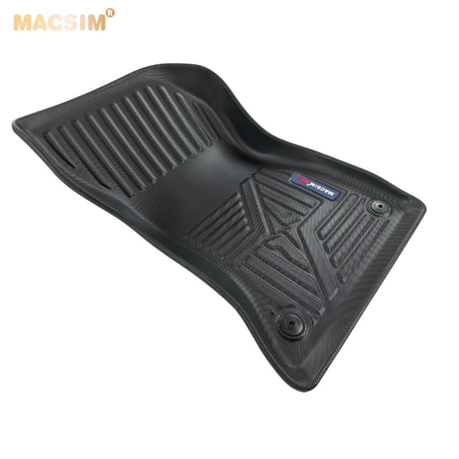 Thảm lót sàn xe ô tô Audi Q5 2018- nay nhãn hiệu Macsim - chất liệu nhựa TPE đúc khuôn cao cấp - màu đen