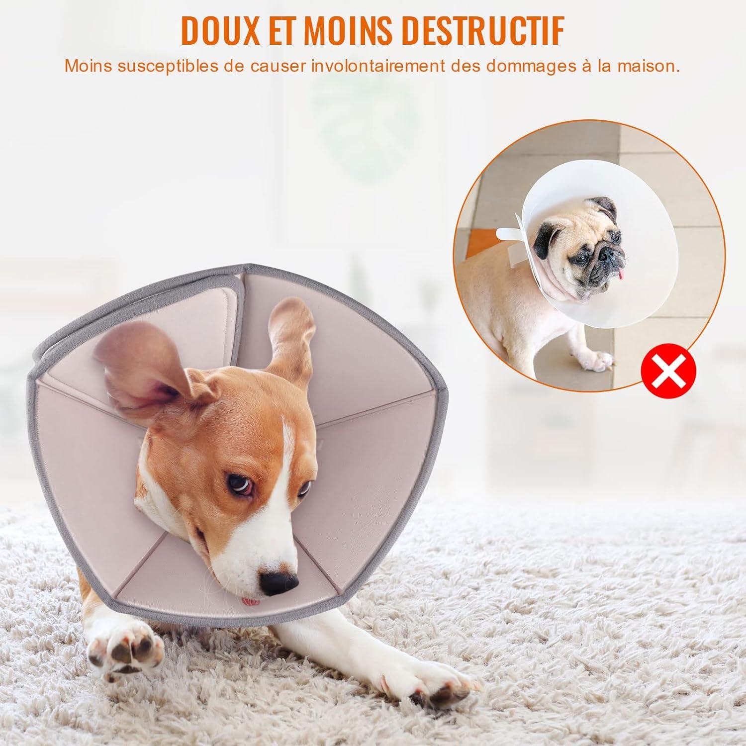 Vòng Cổ Cho Chó Mèo, Vòng Cổ Chống Cắn, Chu Vi Cổ: 24-31CM, Độ Sâu: 15CM, Vòng Cổ Bảo Vệ Có Thể Điều Chỉnh/Có Thể Giặt Được, Chống Liếm Vết Thương Và Giúp Chữa Lành