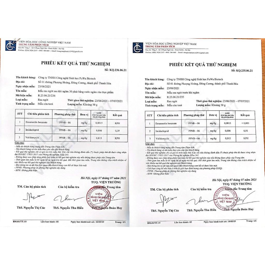 Nước ngâm rửa thực phẩm Fuwa3e mini 100ml - dung dịch Enzyme giúp khử mùi tanh cá, khử độc hoa quả