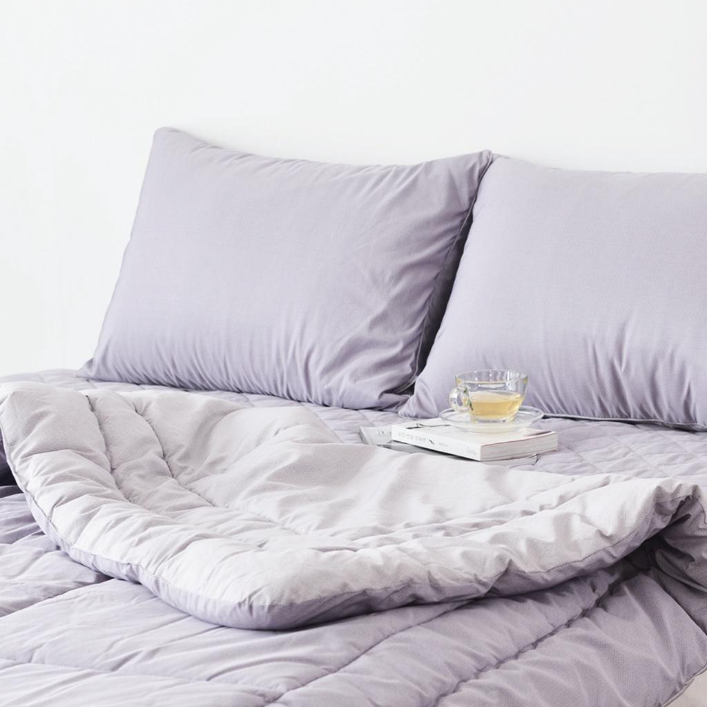 Chăn Chần Bông ARIZE On Cloud Clara Purple Gray Vải Ultra Microfiber Chống Bụi