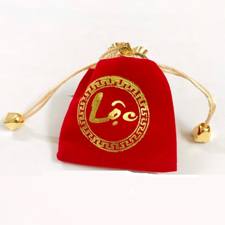Túi nhung màu đỏ chữ Lộc mang màu săc may mắn, cầu bình an, tài lộc - PCCB MINGT