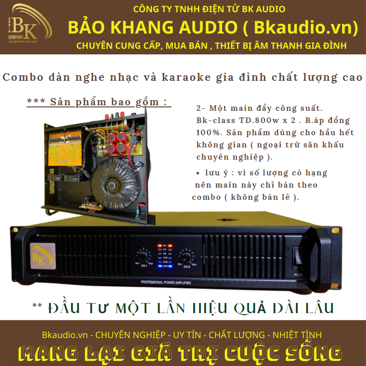 Dàn âm thanh nghe nhạc và karaoke gia đình . Mang lại nguồn cảm hứng sáng tạo cho mọi người. Mã SP : SPCB-03