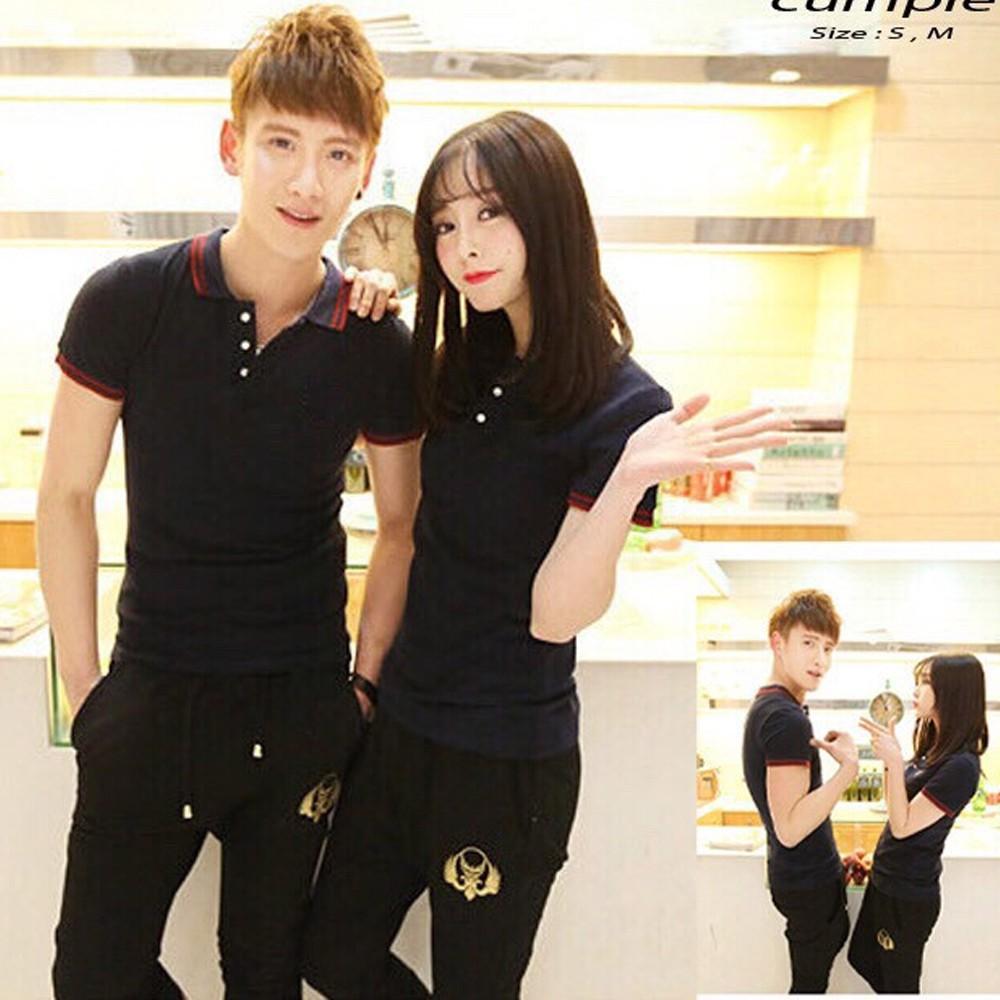 Áo Thun Nam, nữ unisex Polo Cổ Bẻ Phối Bo Sọc Đẹp Sang Trọng Đẳng Cấp (Trắng + đen)