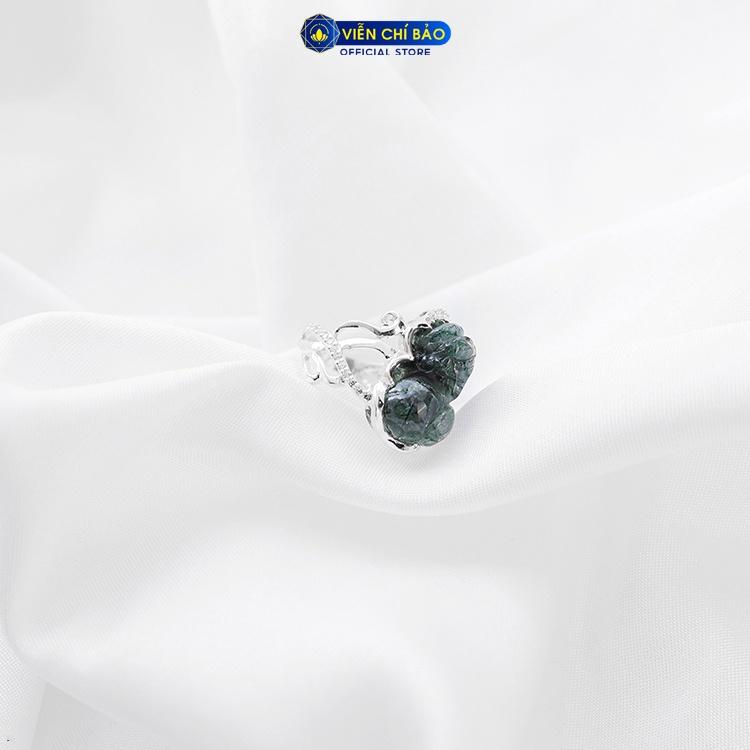 Nhẫn bạc nữ Tỳ Hưu tóc xanh may mắn bình an chất liệu bạc S925 Viễn Chí Bảo N600046