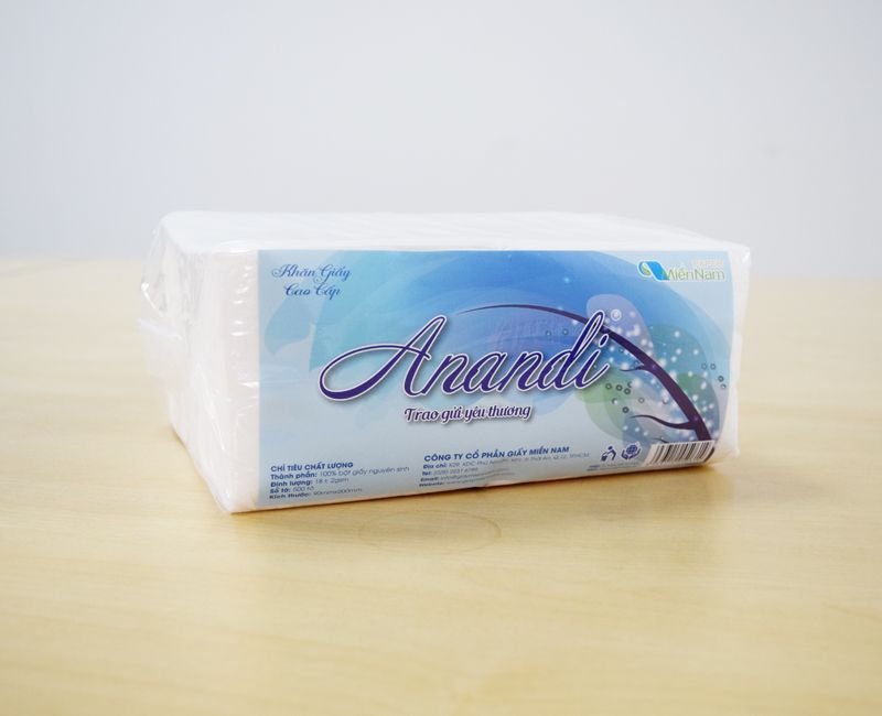 10 Gói Khăn Giấy Vuông To ANANDI - 100 Tờ/Gói