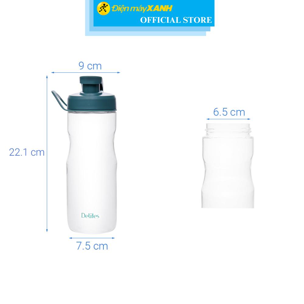 Bình đựng nước nhựa Tritan 680 ml Delites FLIP-068 - Hàng Chính Hãng