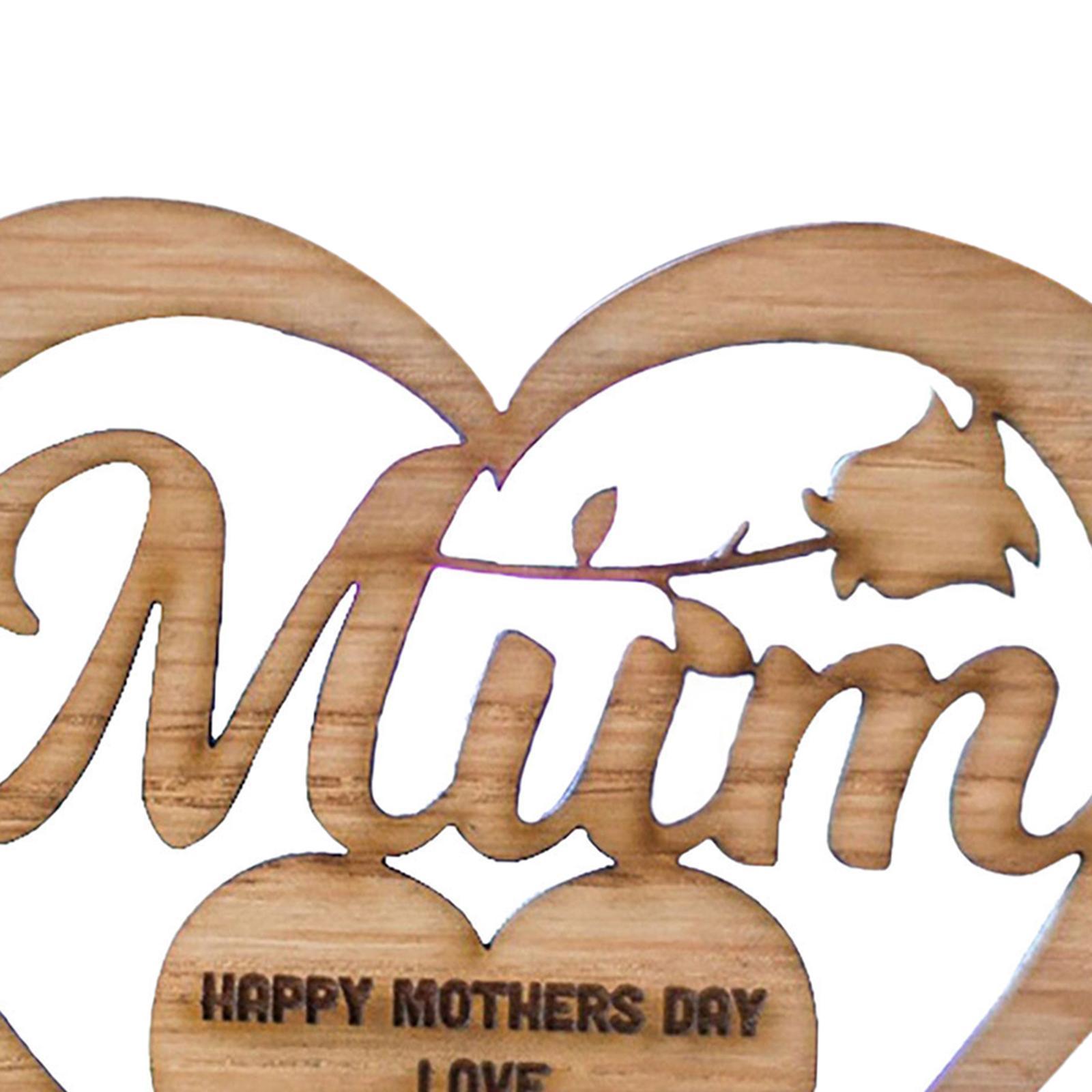 Wooden Plaque Art Craft Hollow Decoration Standing Sign for Home Ornament