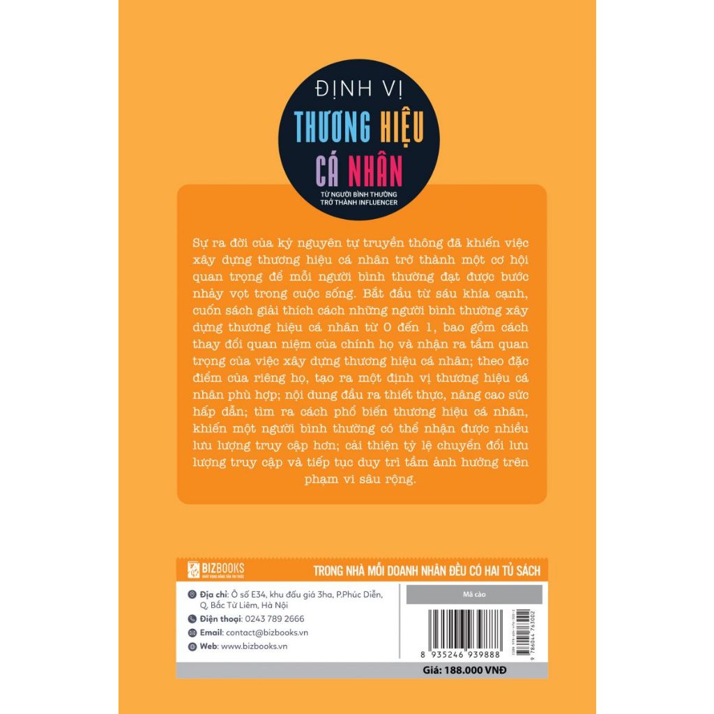 Sách - Định Vị Thương Hiệu Cá Nhân Từ Người Bình Thường Trở Thành Influencer - MC