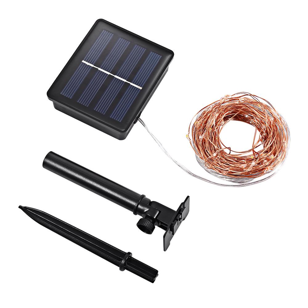 Dây đèn LED năng lượng mặt trời trang trí sân vườn, tùy chọn chiều dài, số bóng LED