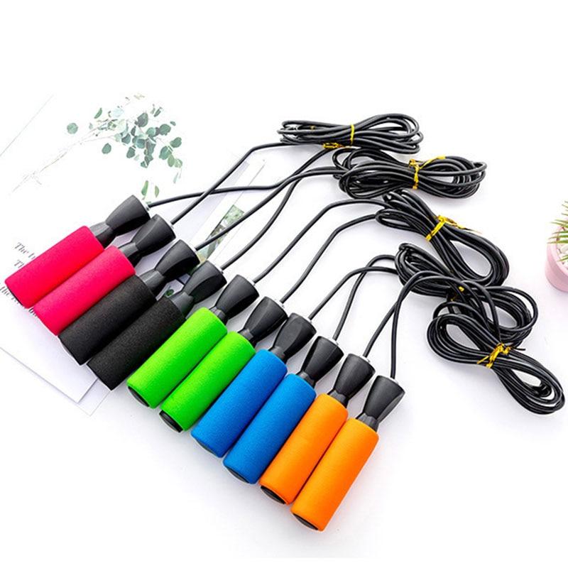Tốc độ bỏ qua dây thừng thể thao unisex sinh viên tập thể dục nhảy dây nhựa nhảy bằng dây thừng cầm dây mang tay cầm nhảy dây PVC Màu sắc: màu đen