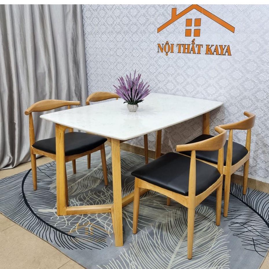 Bộ bàn mặt đá 4 ghế Bull-đầu bò chân M