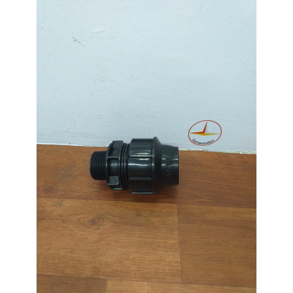 Nối ren ngoài HDPE 50 x 1-1/2" dùng cho nước máy áp lực cao