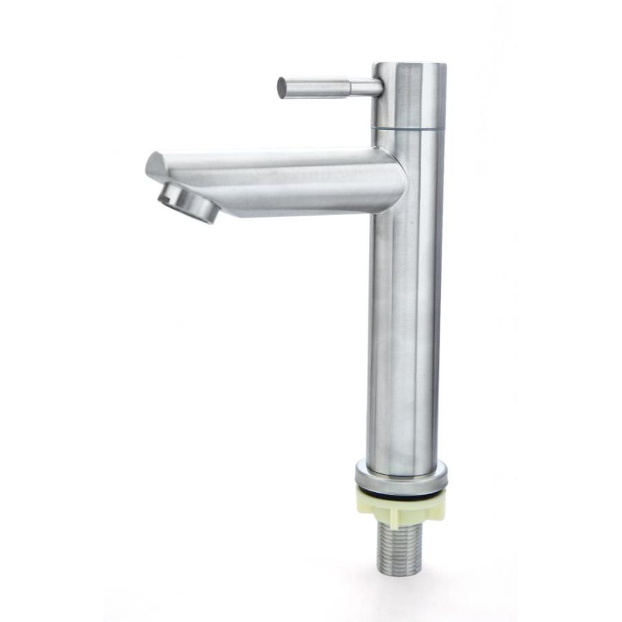 Vòi rửa chậu (lavabo) điếu lạnh tròn Inox SUS 304 Yamato LDI01