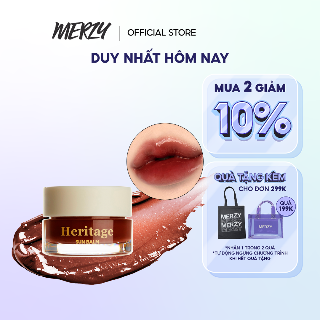 Son Dưỡng Có Màu, Dưỡng Ẩm Môi Merzy The Heritage All Day Lip Care 4g