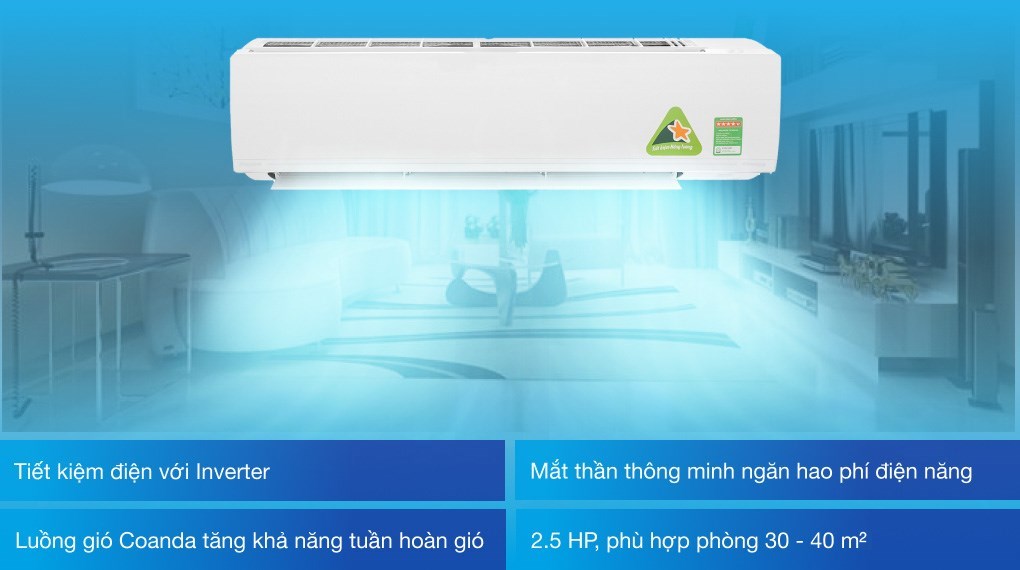 Máy lạnh Daikin Inverter FTKC71UVMV 3 HP - HÀNG CHÍNH HÃNG - GIAO HÀNG TOÀN QUỐC