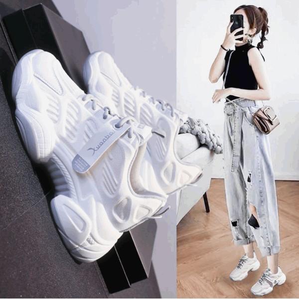 Giày sneaker thể thao nữ thời trang phối lưới độn thoáng Sneaker00003