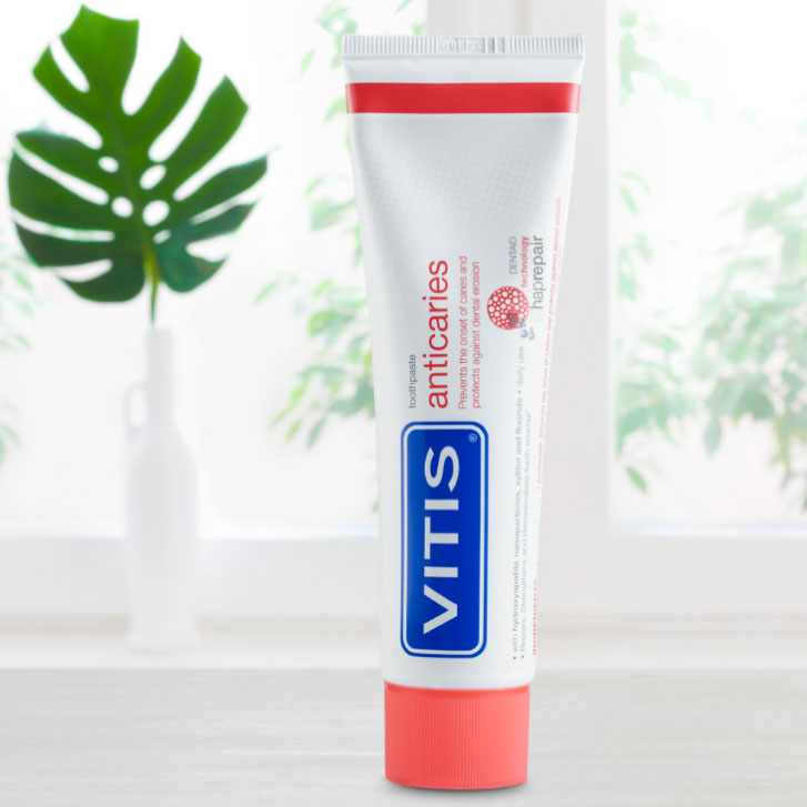 Kem đánh răng Vitis Anticaries ngừa sâu răng và mòn răng, tuýp 100ml