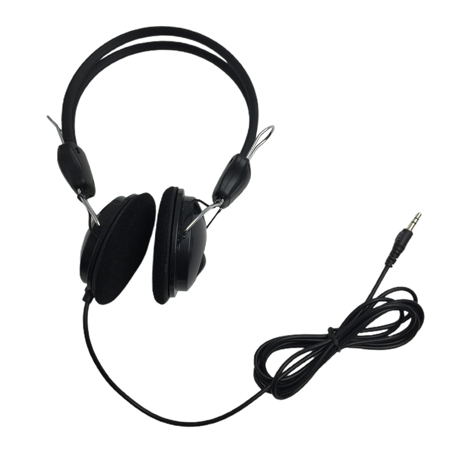 Black Headphones w/ Wire & , For Metal  Use