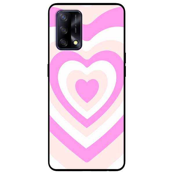 Ốp lưng dành cho Oppo A54 / A74 / A94 - Tim Cầu Vồng Trắng Hồng