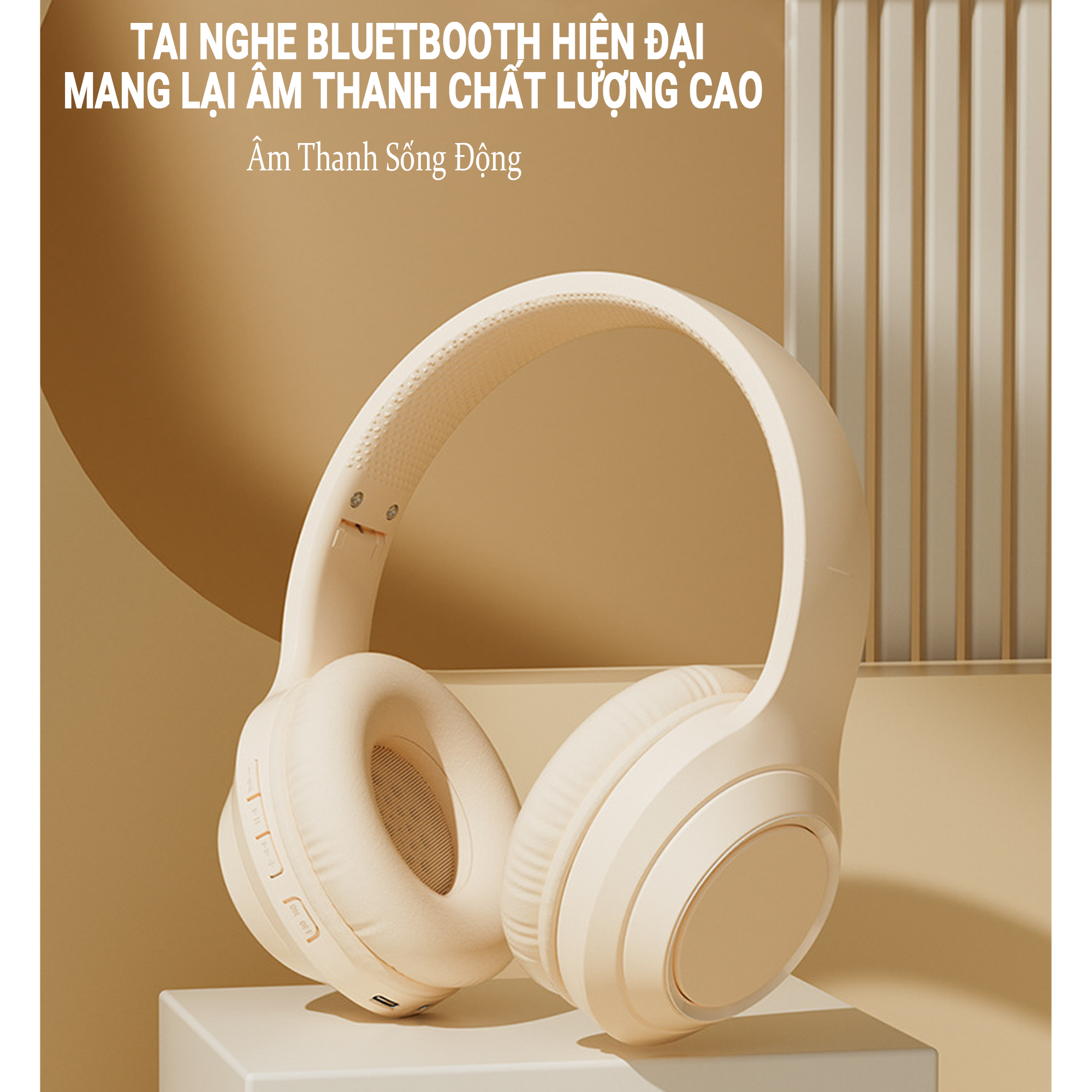 Tai Nghe Bluetooth Chụp Tai , Headphone Không Dây Bluetooth Có Mic Đàm Thoại Tiện Lợi, Có Thể Gấp Gọn , Pin Cực Khỏe Bluetooth 5.3 Cao Cấp TEEMENT - Hàng Chính Hãng Teement