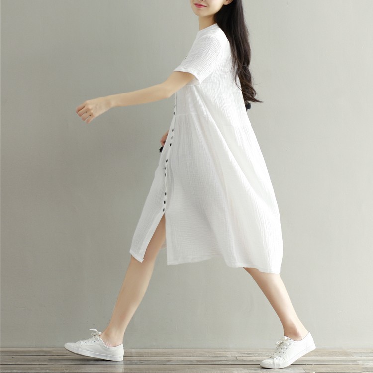 Đầm xòe cổ chữ Y baby doll - DS70