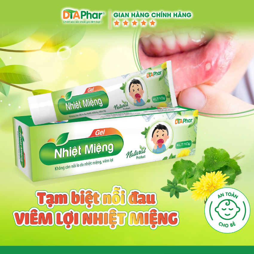 Gel Nhiệt Miệng DTA, Không Còn Nỗi Lo Nhiệt Miệng, Viêm Lợi