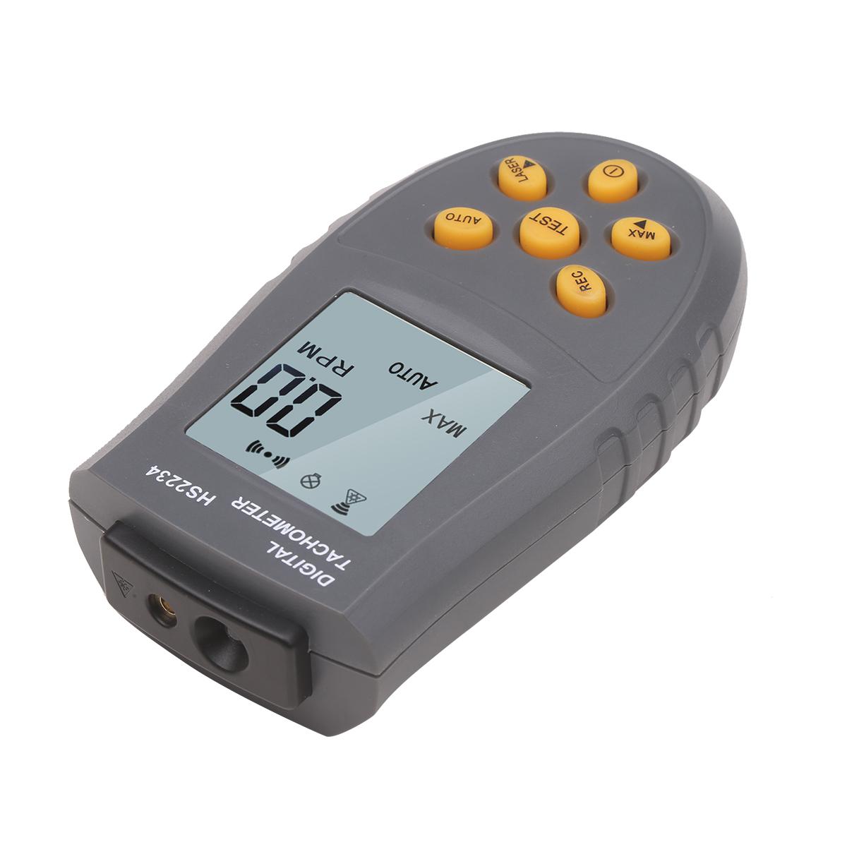 Portable High-precision Digital Tachometer with Laser Manual/Automatic Measurement Speedometer LCD Display with