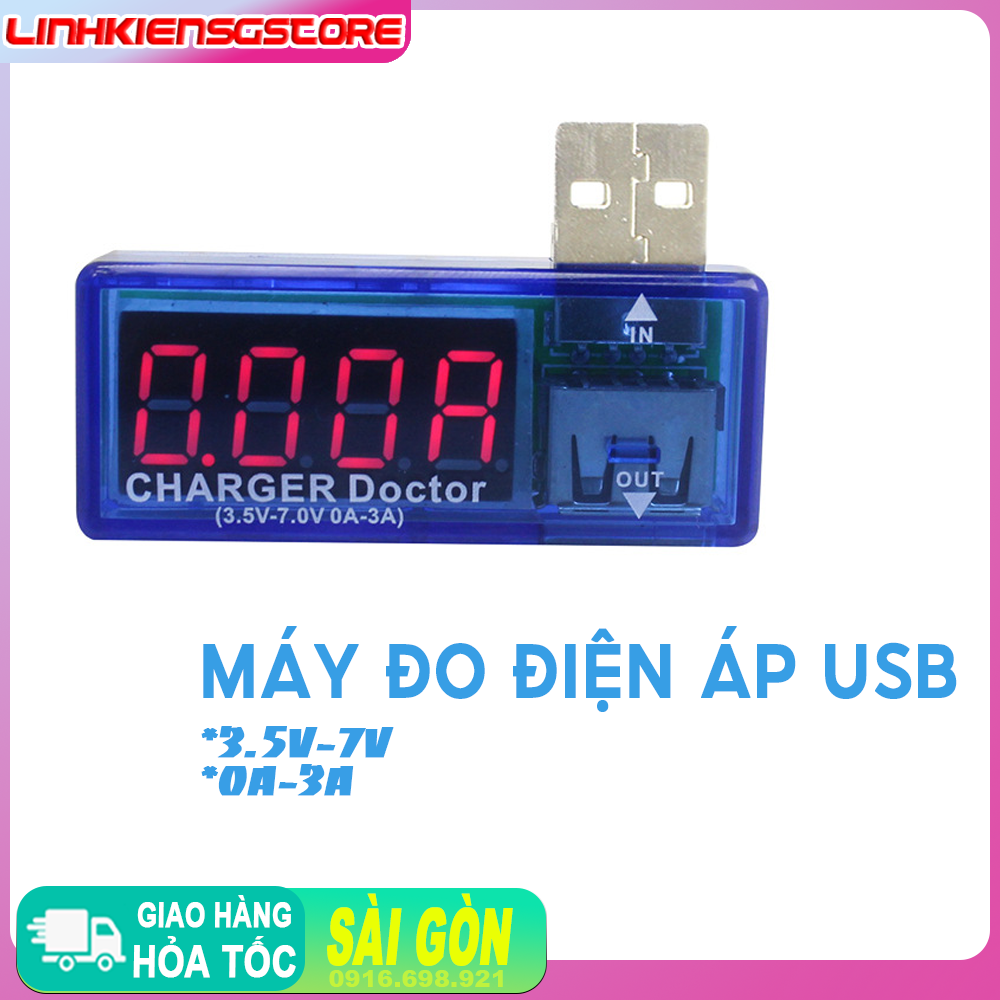 USB Đo Dòng Điện và Điện Áp, Test Điện Thoại Sạc Dự Phòng