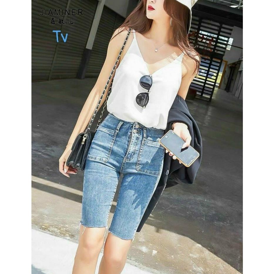 Quần short jean ngố nữ cao cấp, chất liệu denim dễ thương, tôn dáng BEN Shop0807 Z12