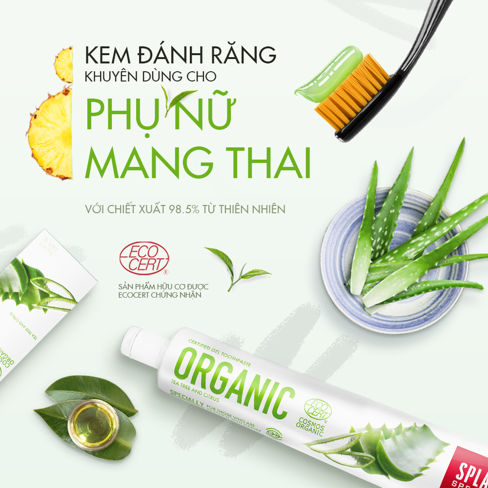 Kem đánh răng thảo mộc hữu cơ Splat Organic Nga chăm sóc toàn diện răng và nướu 75ml