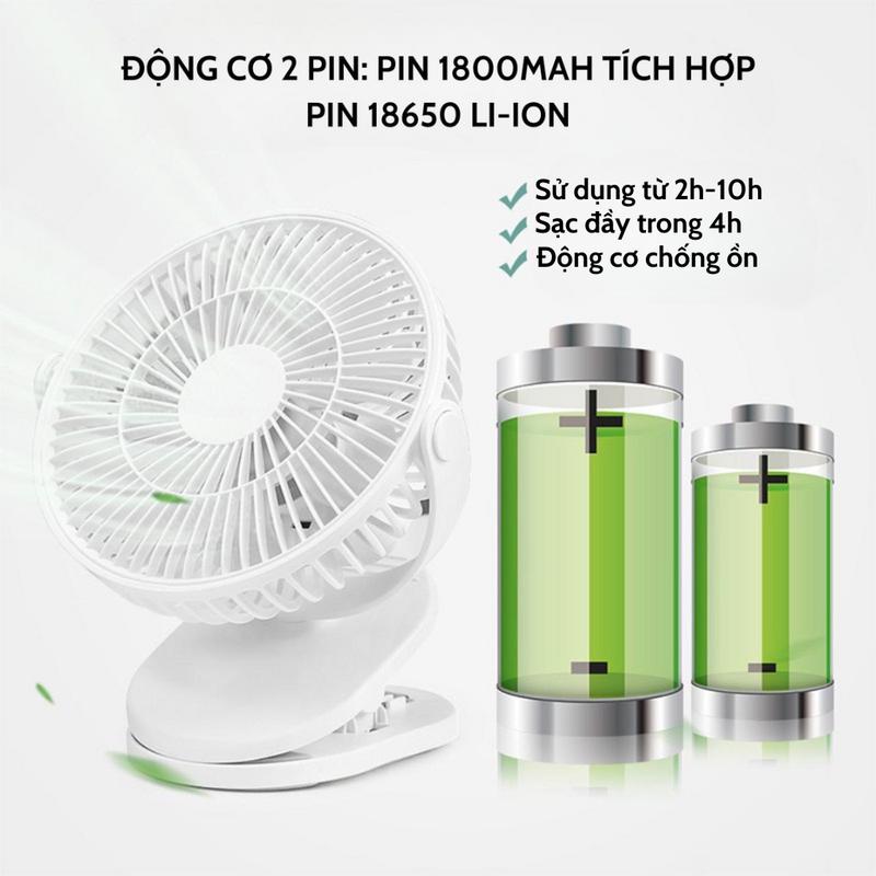 Quạt tích điện thông minh thế hệ mới kiêm đèn thắp sáng pin trâu 10000 mAh có thể treo, đứng, gấp gọn mang đi dã ngoại, picnic, bất kỳ đâu dễ dàng sạc được điện thoại - Hàng chính hãng