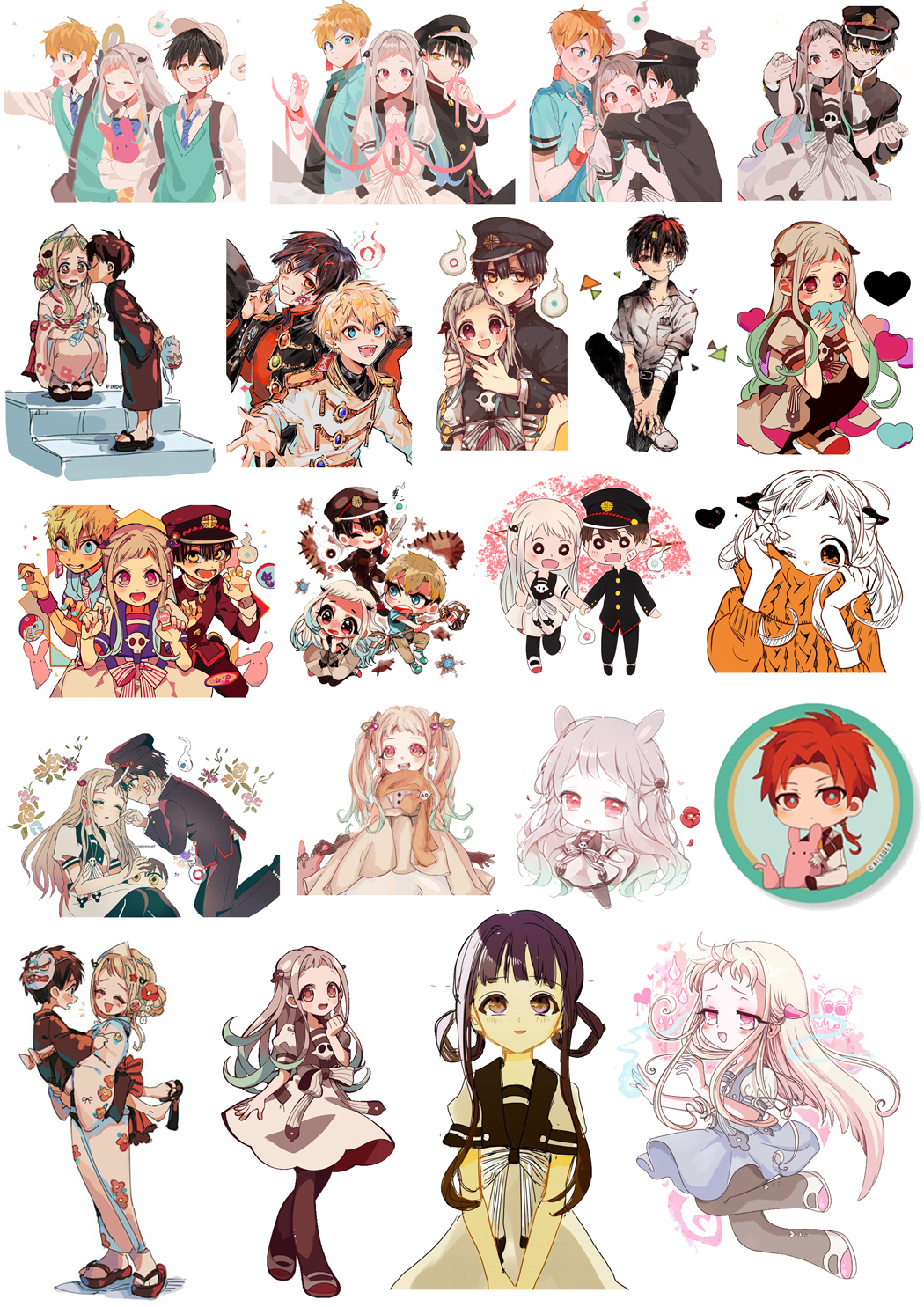 Ảnh sticker Jibaku Shounen Hanako-kun  - combo 50 cái