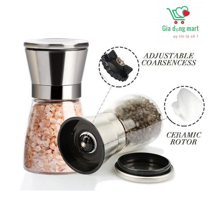 Lọ xay tiêu cầm tay thủy tinh loại đẹp