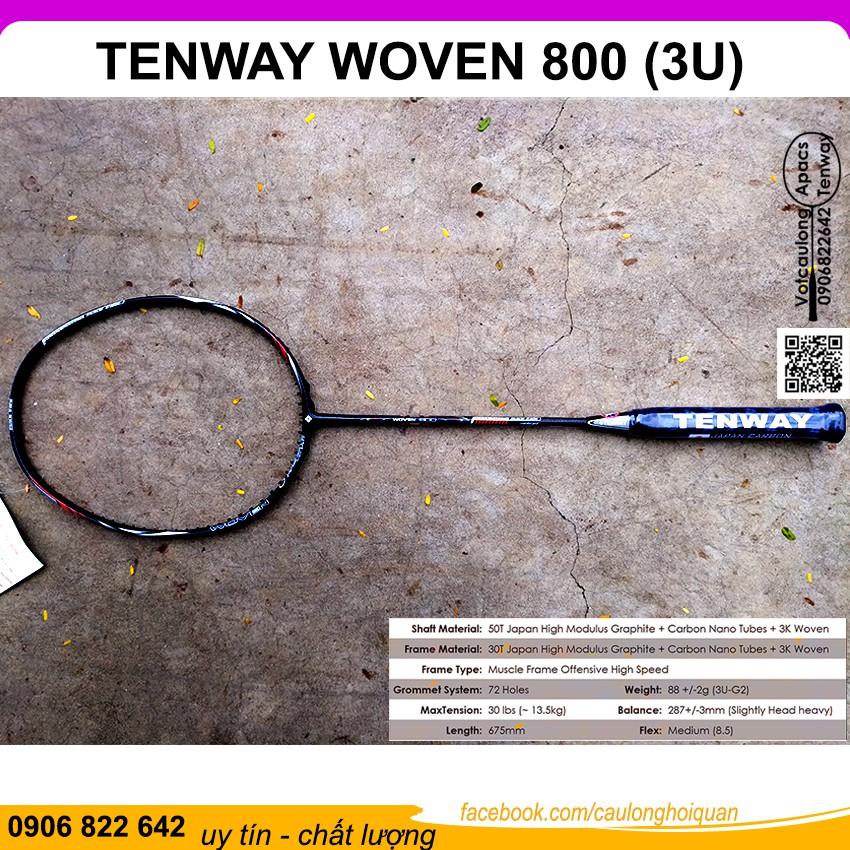 Vợt cầu lông Tenway Woven 800  | Vợt cân bằng, đập cầu mạnh mẽ chắc tay, kiểm soát cầu tốt