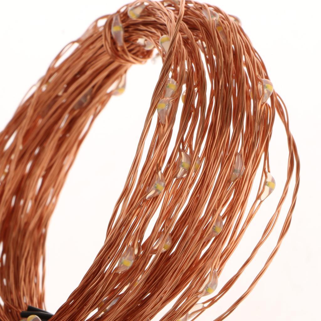 100LED Cooper Wire Fairy String Light Party Wedding Xmas Decor Warm White