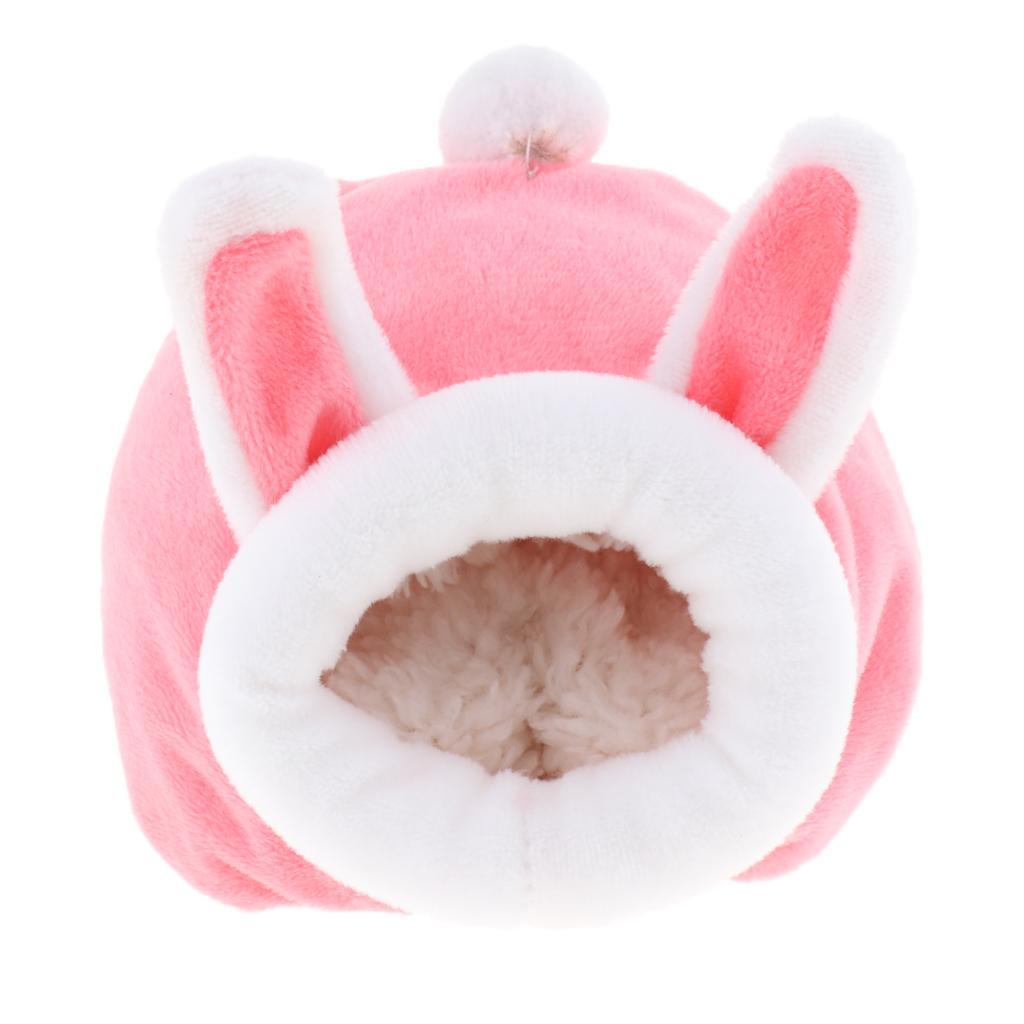 2 Pcs Warm Small Animal Bed Hamster Cotton Nest Chinchilla Habitat House