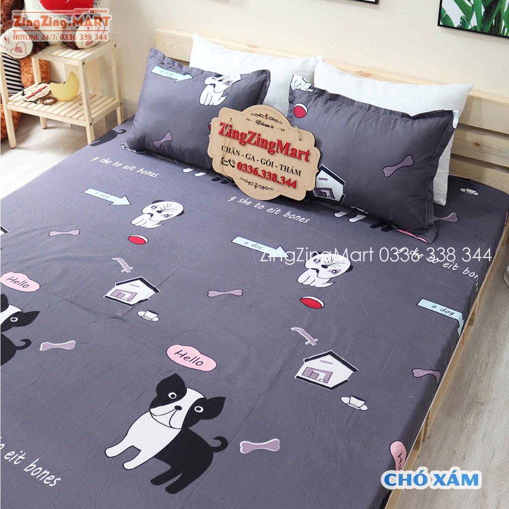 Bộ Ga Và 2 Vỏ Gối Nằm Poly Cotton | Mẫu Cờ Mỹ (Ibox chọn thêm mẫu nhé)