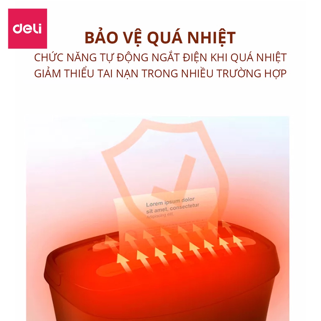 Máy Hủy Tài Liệu Deli Cao Cấp, Máy Hủy Giấy Tờ Card CD Cho Doanh Nghiệp, Văn Phòng, Nhà Trường Hàng Chính Hãng Bảo Mật Thông Tin Dữ Liệu