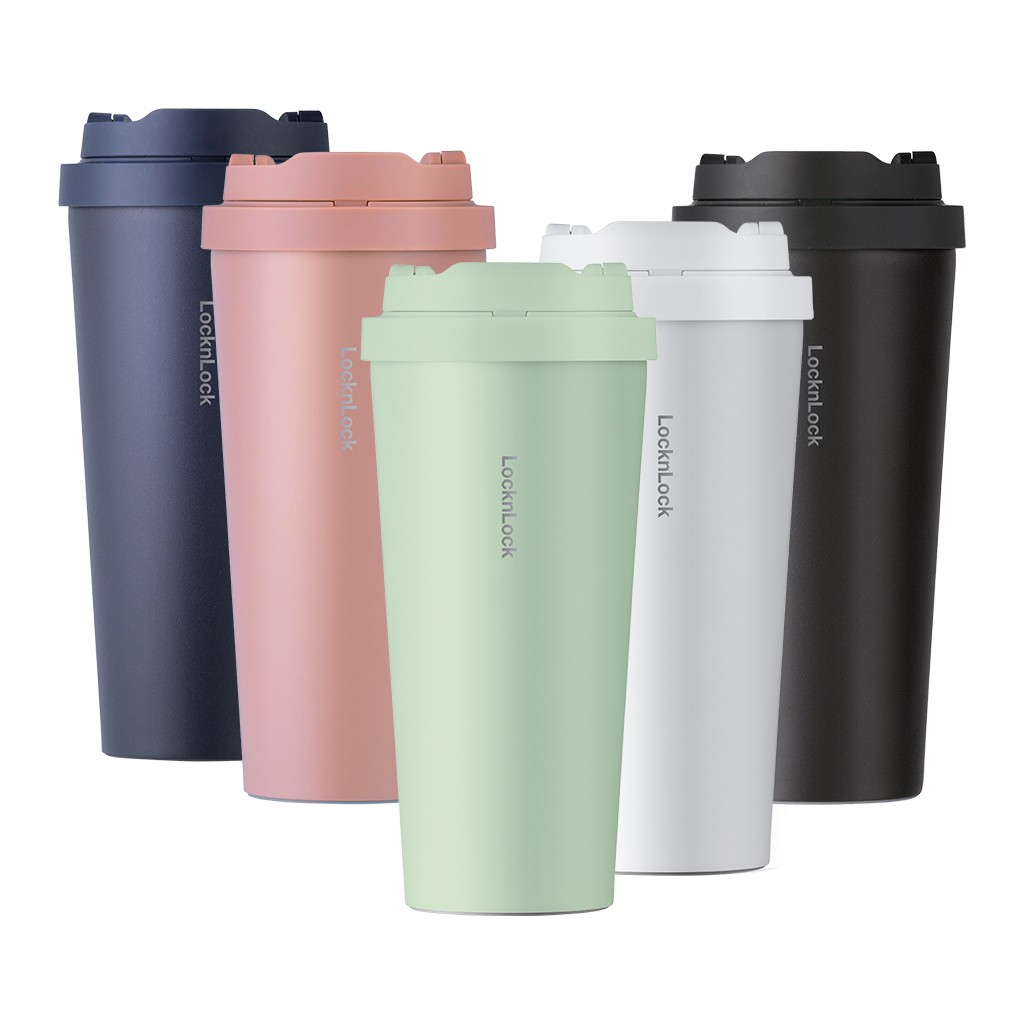 Ly giữ nhiệt Lock&Lock 550ml LHC3249 xanh mint - Combo độc quyền gồm ly nước, ống hút cọ rửa, đồ vệ sinh, túi - JoyMall