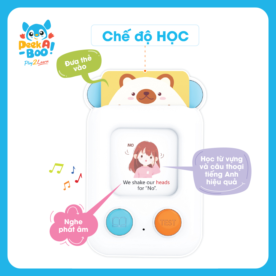 Đồ Chơi Máy Đọc Chữ Thông Minh Cho Bé PEEK A BOO PAB043