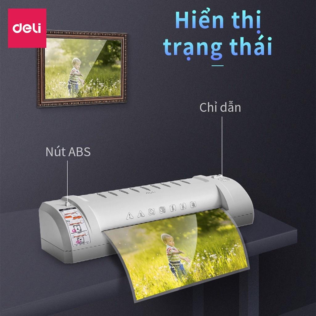 Máy Ép Plastic Deli hàng Chính Hãng Deli Chuyên Dụng - Khổ A4/A5/B5 - An Toàn Và Dễ Dàng Sử Dụng - Ép Màng Ảnh, Poster E3893-EU