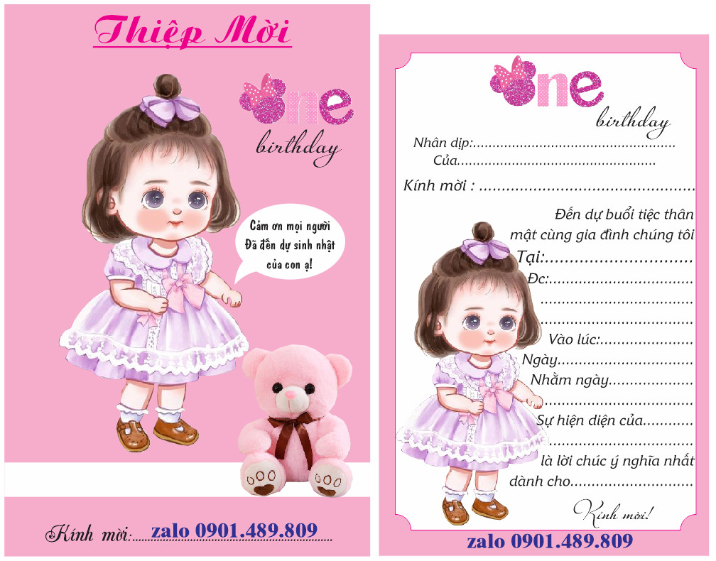 Thiệp sinh nhật viết tay. Combo 30 bộ